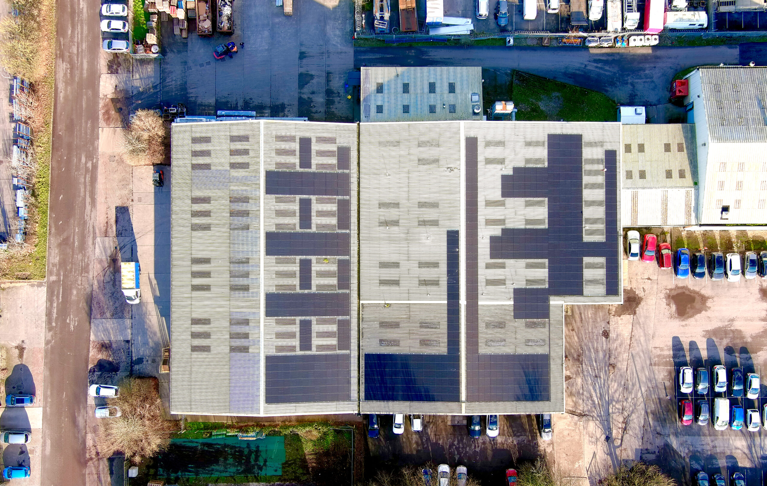 Audience Systems Ltd solar panels as seen from above