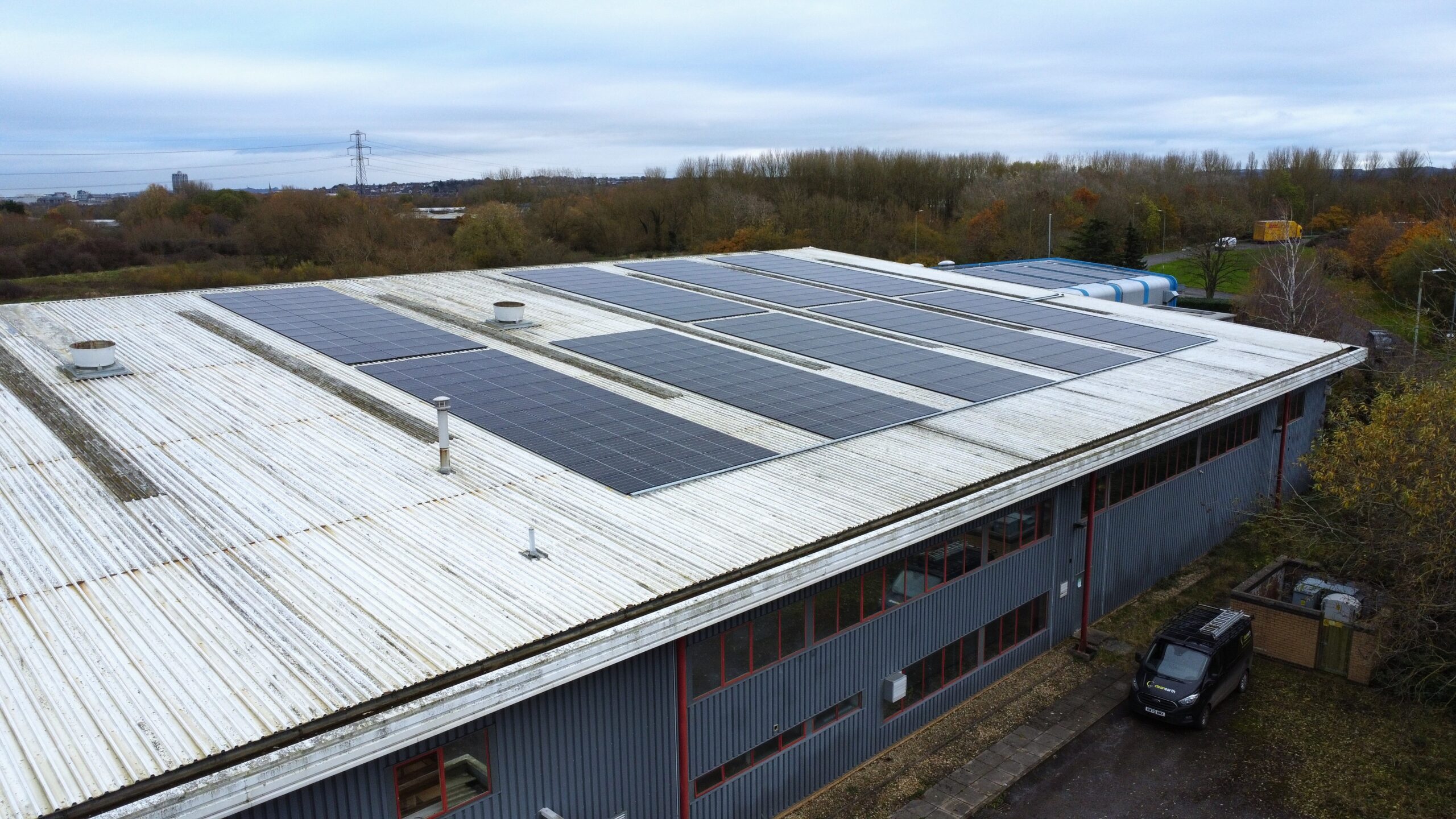 504 solar PV panels on the roof of N&B Foods in Swindon